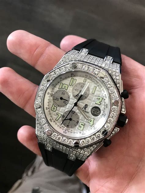 audemars piguet royal oak offshore iced out replica|royal oak offshore chronograph price.